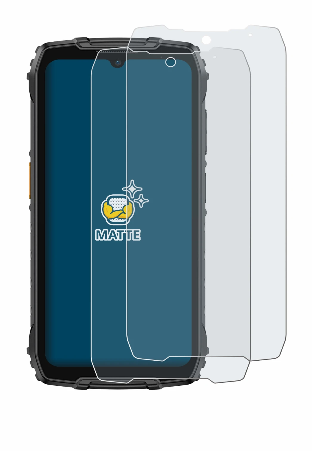 Immagine del dispositivo Ulefone RugKing 4 Pro con un'ampia varietà di protezioni per lo schermo.