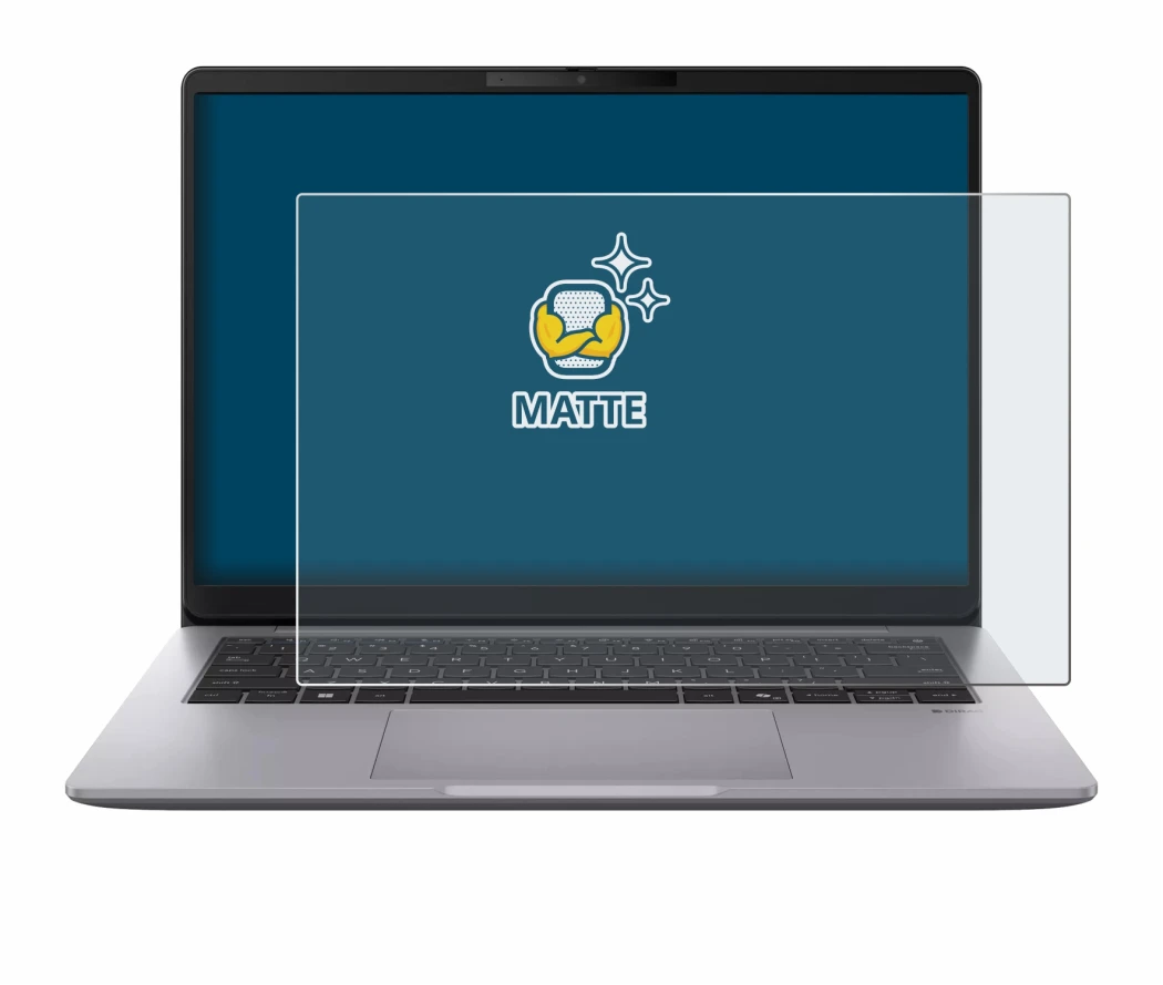 Immagine del dispositivo ASUS ExpertBook P3 G2 con un'ampia varietà di protezioni per lo schermo.