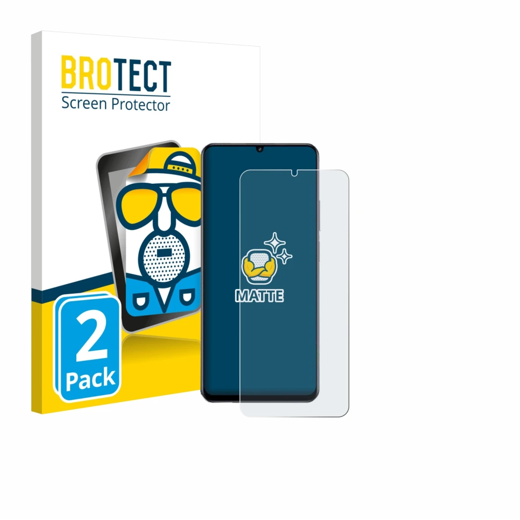 Parte frontale di una confezione del prodotto con il logo del marchio BROTECT. Accanto è raffigurato il dispositivo realme Not