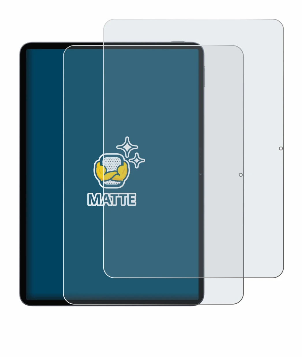 Immagine del dispositivo Xiaomi Pad 8 con un'ampia varietà di protezioni per lo schermo.