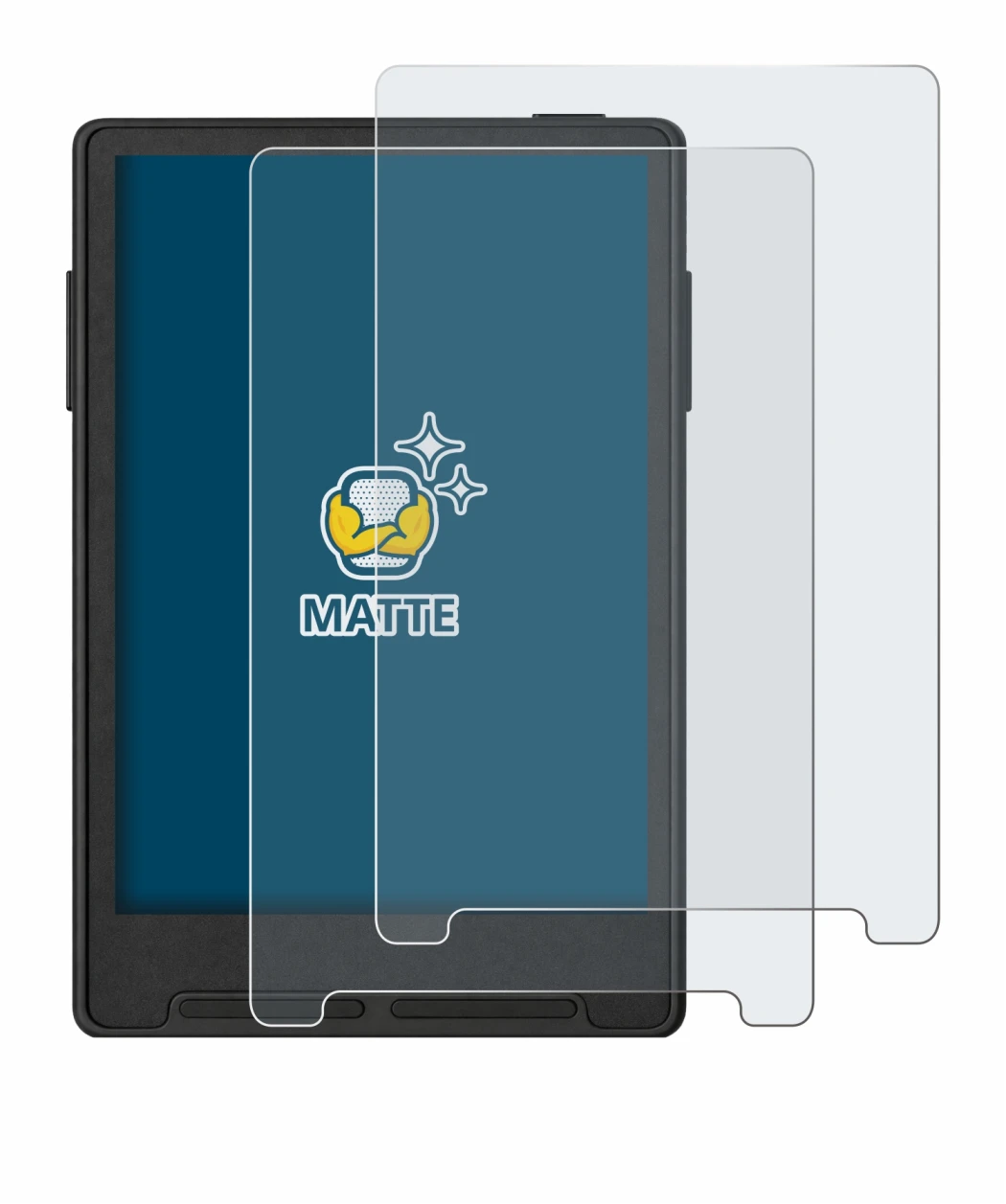 Immagine del dispositivo Xteink X3 con un'ampia varietà di protezioni per lo schermo.