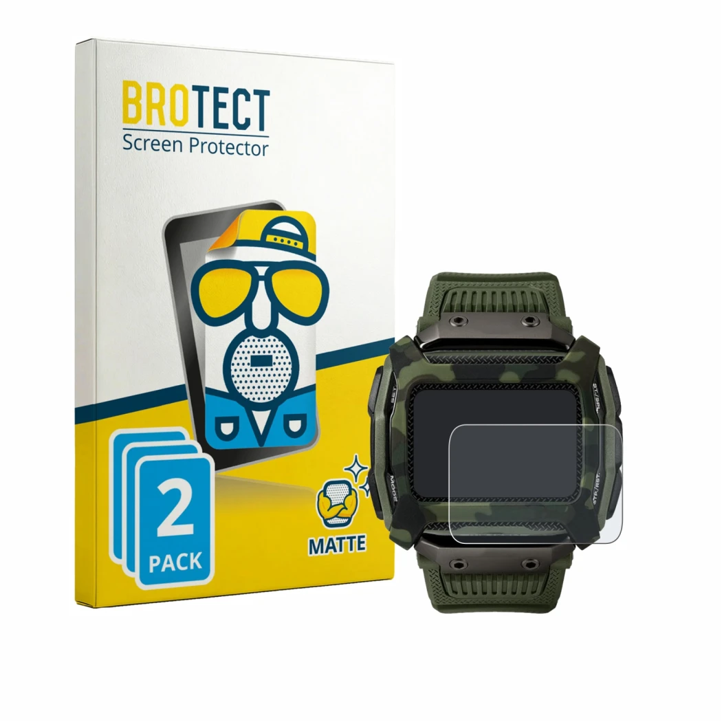 Parte frontale di una confezione del prodotto con il logo del marchio BROTECT. Accanto è raffigurato il dispositivo Timex Comm