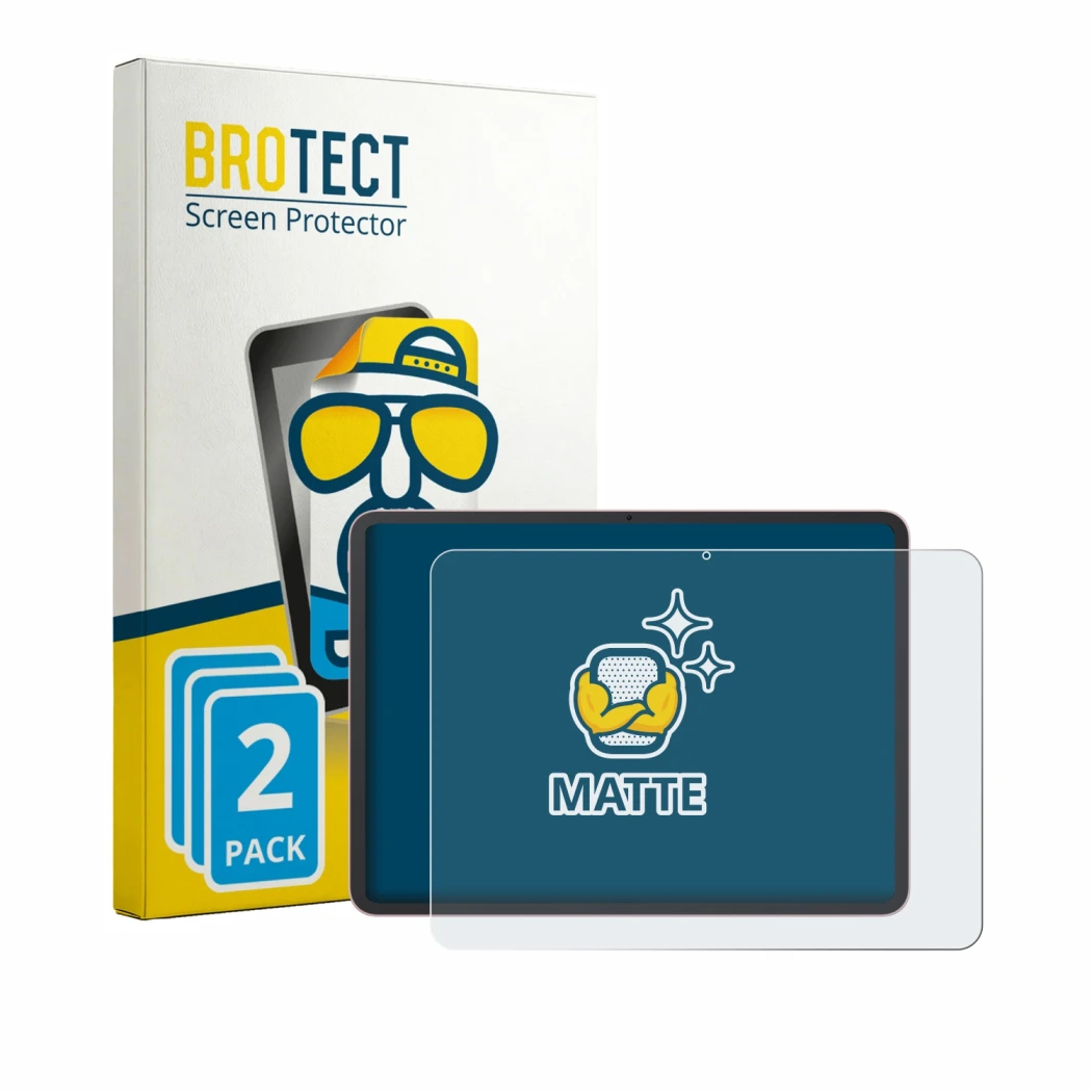 Parte frontale di una confezione del prodotto con il logo del marchio BROTECT. Accanto è raffigurato il dispositivo Oppo Pad 5