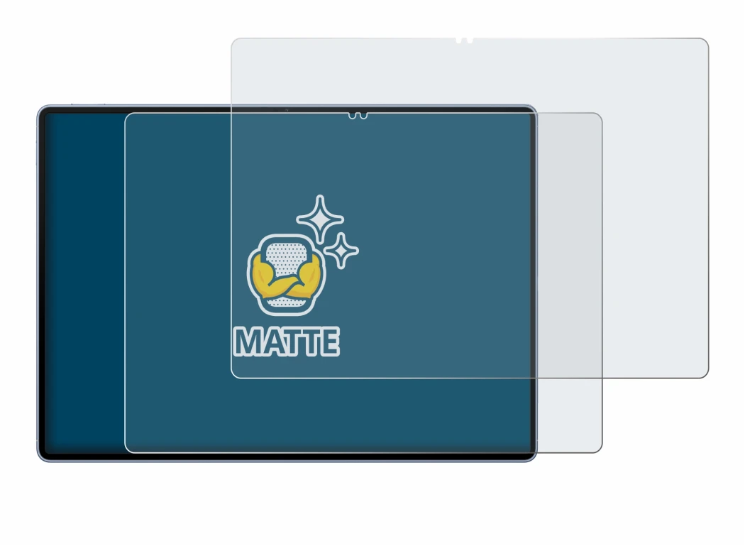 Immagine del dispositivo Huawei MatePad Pro Max con un'ampia varietà di protezioni per lo schermo.