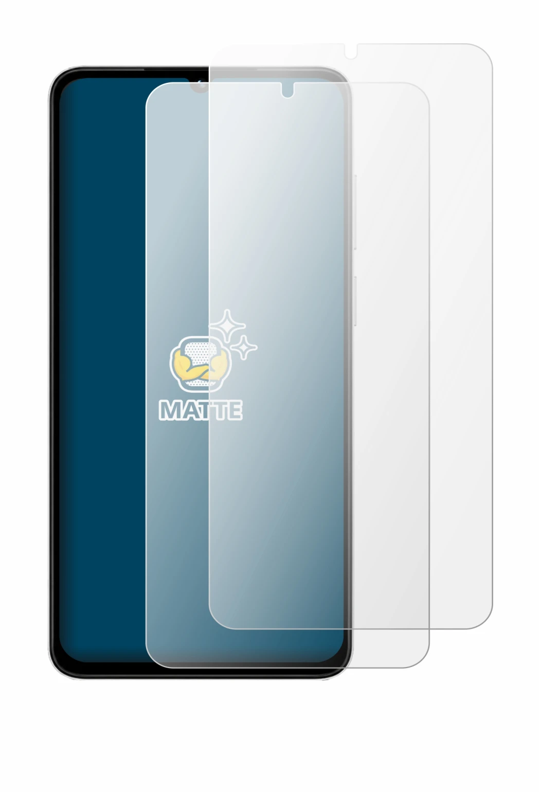 Immagine del dispositivo Honor Play 70C con un'ampia varietà di protezioni per lo schermo.