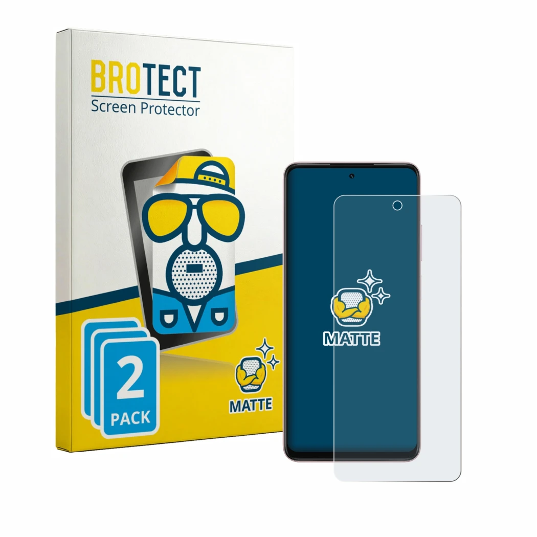 Parte frontale di una confezione del prodotto con il logo del marchio BROTECT. Accanto è raffigurato il dispositivo Oppo A5i P