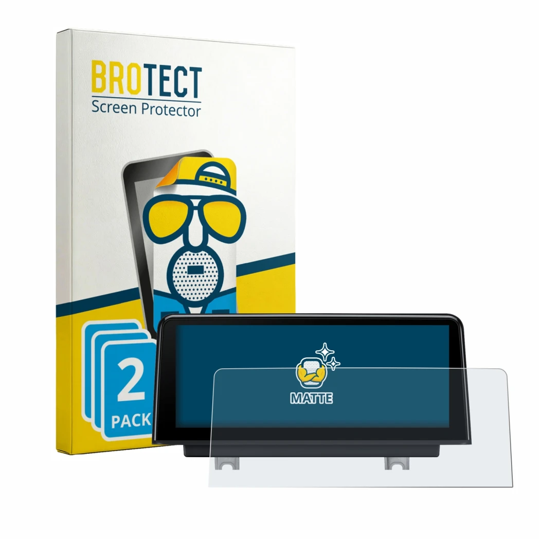 Parte frontale di una confezione del prodotto con il logo del marchio BROTECT. Accanto è raffigurato il dispositivo Xtrons QBB