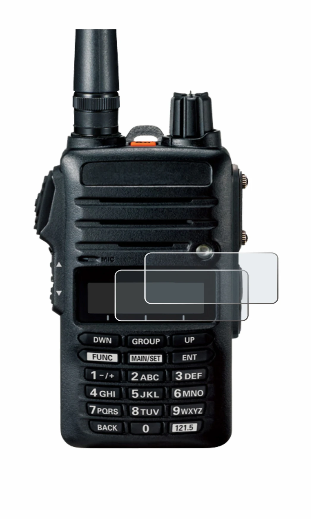 Immagine del dispositivo Yaesu FTA-250 con un'ampia varietà di protezioni per lo schermo.
