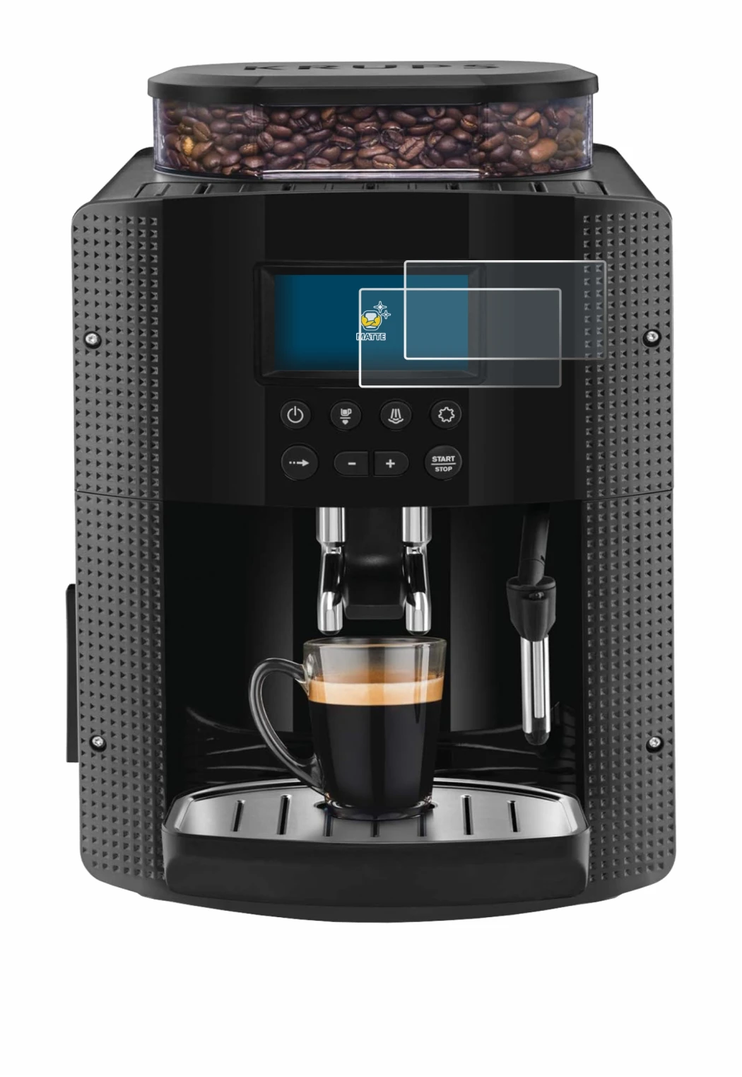 Immagine del dispositivo Krups Essential YY8135FD con un'ampia varietà di protezioni per lo schermo.