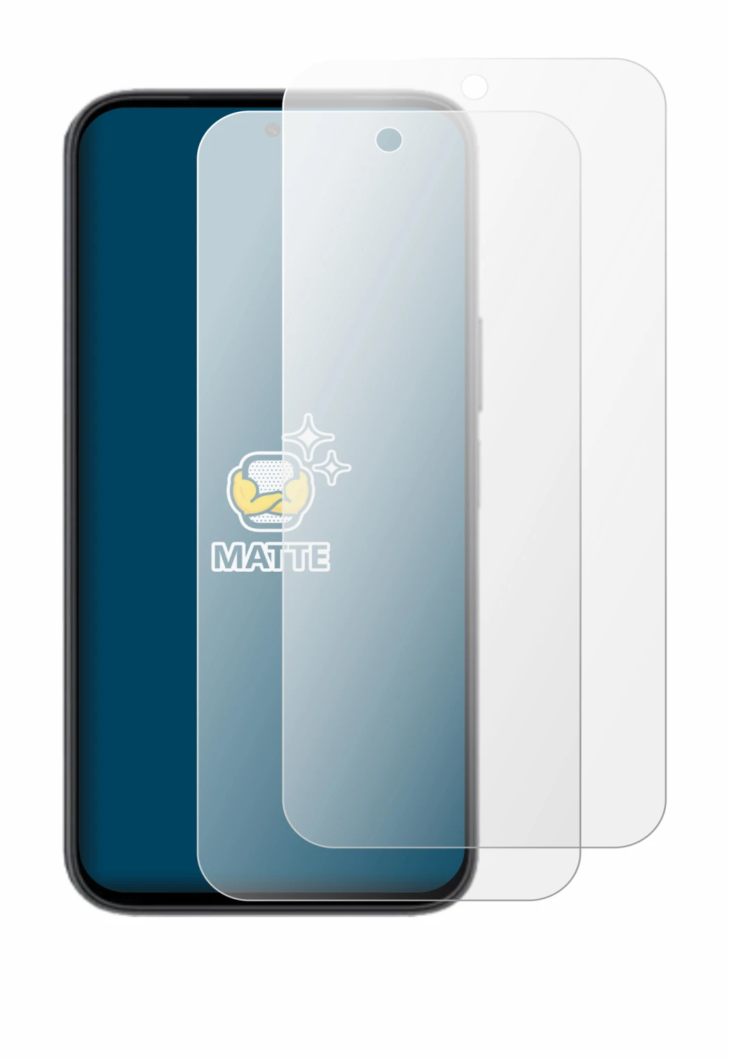 Immagine del dispositivo Honor X6e con un'ampia varietà di protezioni per lo schermo.