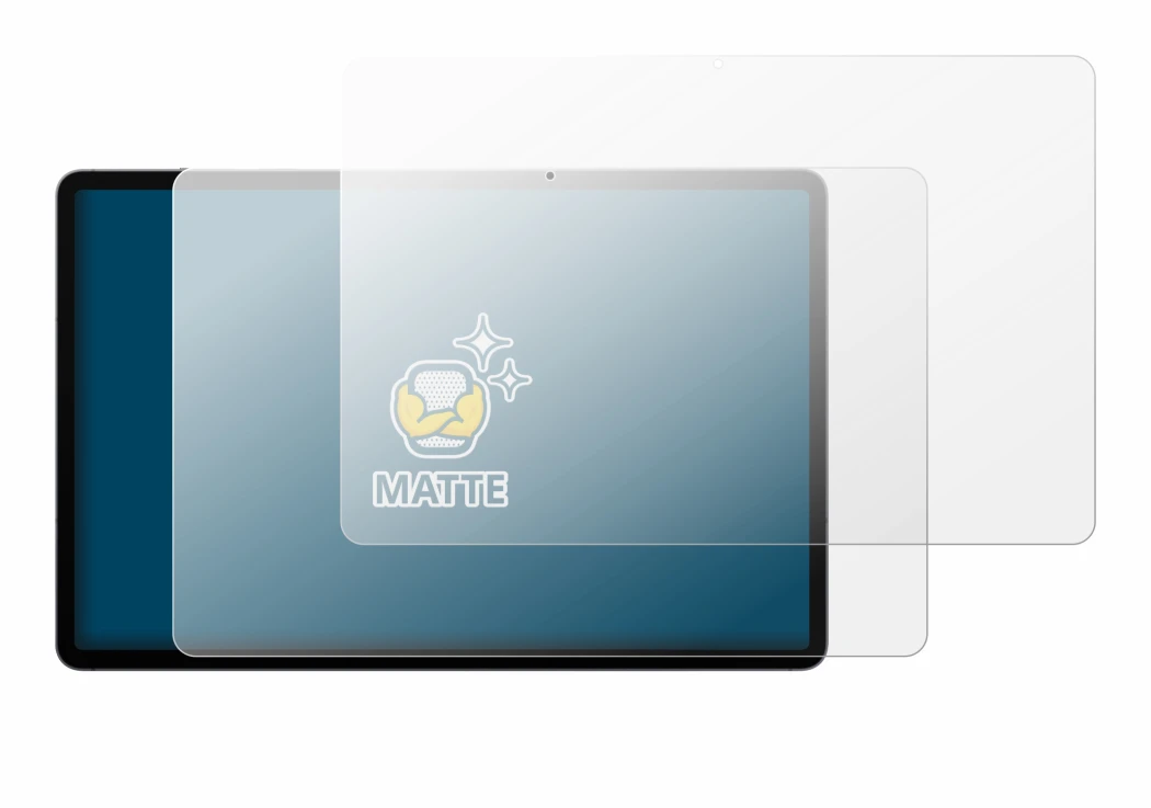 Immagine del dispositivo Samsung Galaxy Tab S12 Plus con un'ampia varietà di protezioni per lo schermo.