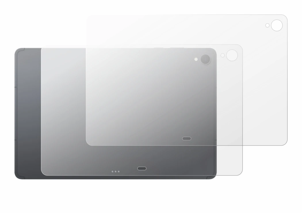 Immagine del dispositivo Samsung Galaxy Tab S12 Plus (Posteriore) con un'ampia varietà di protezioni per lo schermo.