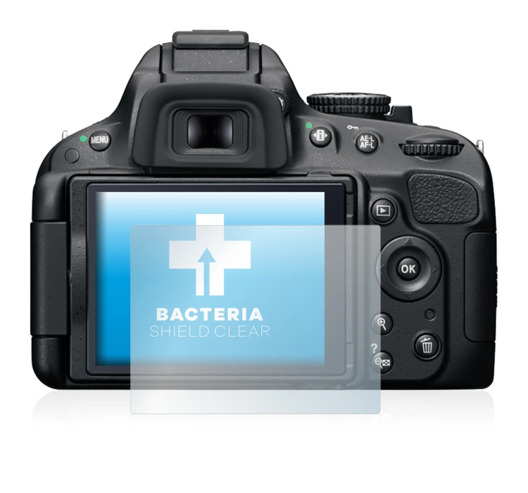 Immagine del dispositivo Nikon D5100 con un'ampia varietà di protezioni per lo schermo.