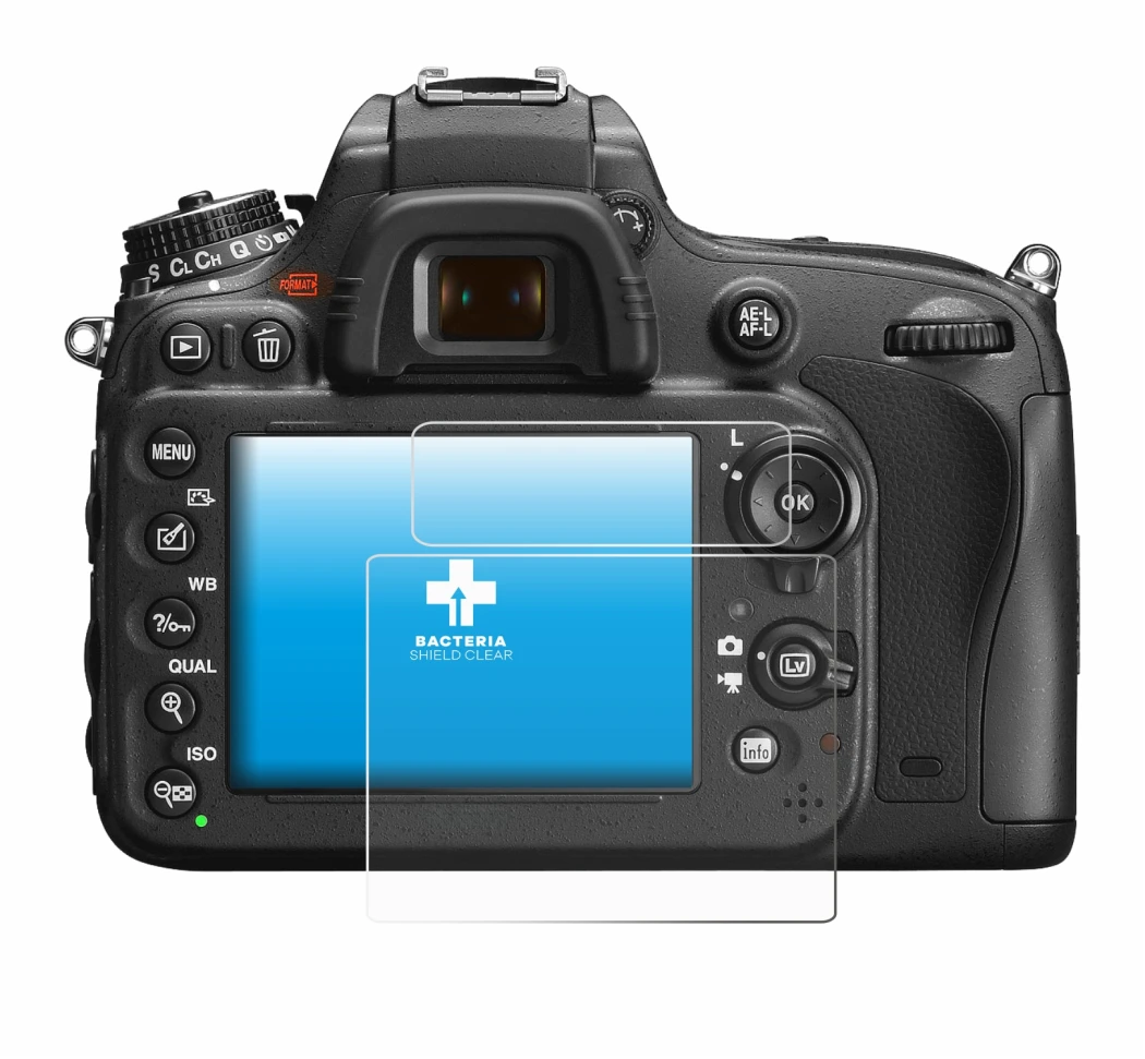 Immagine del dispositivo Nikon D600 con un'ampia varietà di protezioni per lo schermo.