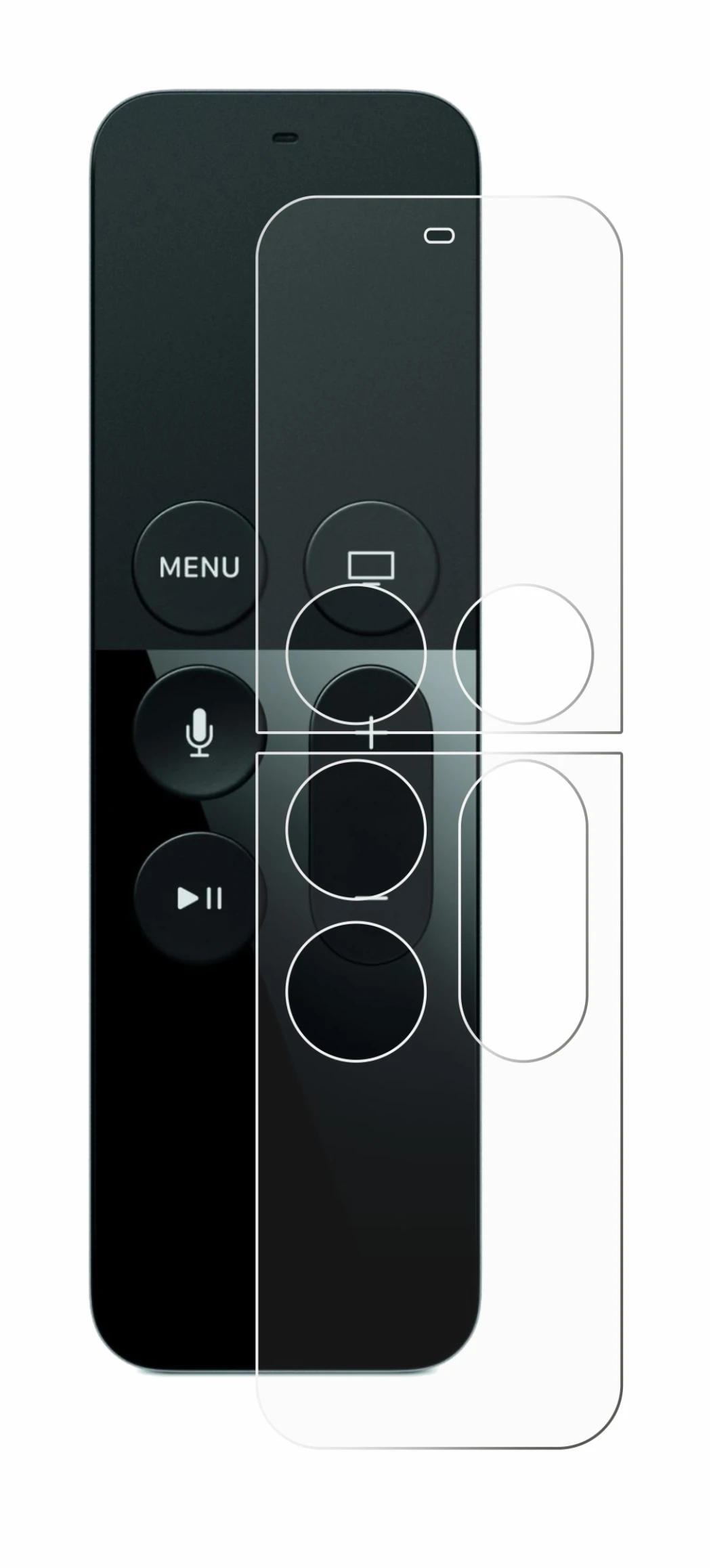 Immagine del dispositivo Apple Remote Control Apple TV 4 con un'ampia varietà di protezioni per lo schermo.
