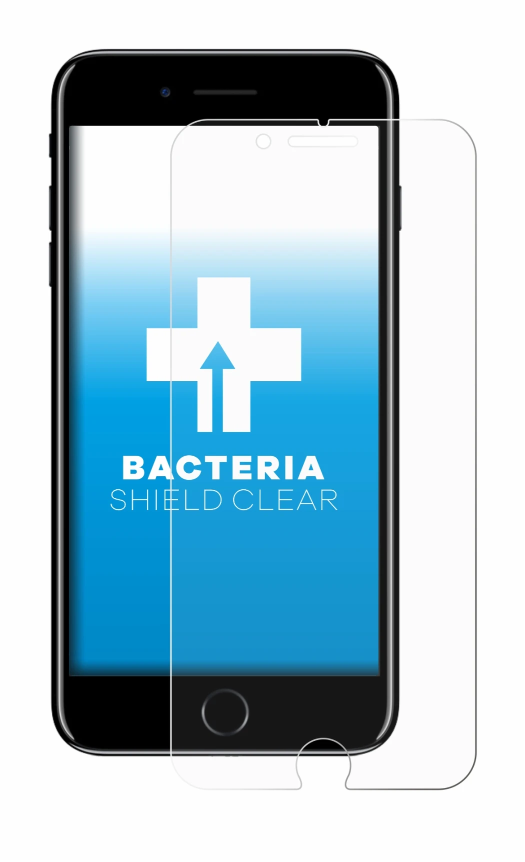 Immagine del dispositivo Apple iPhone 7 Plus con un'ampia varietà di protezioni per lo schermo.