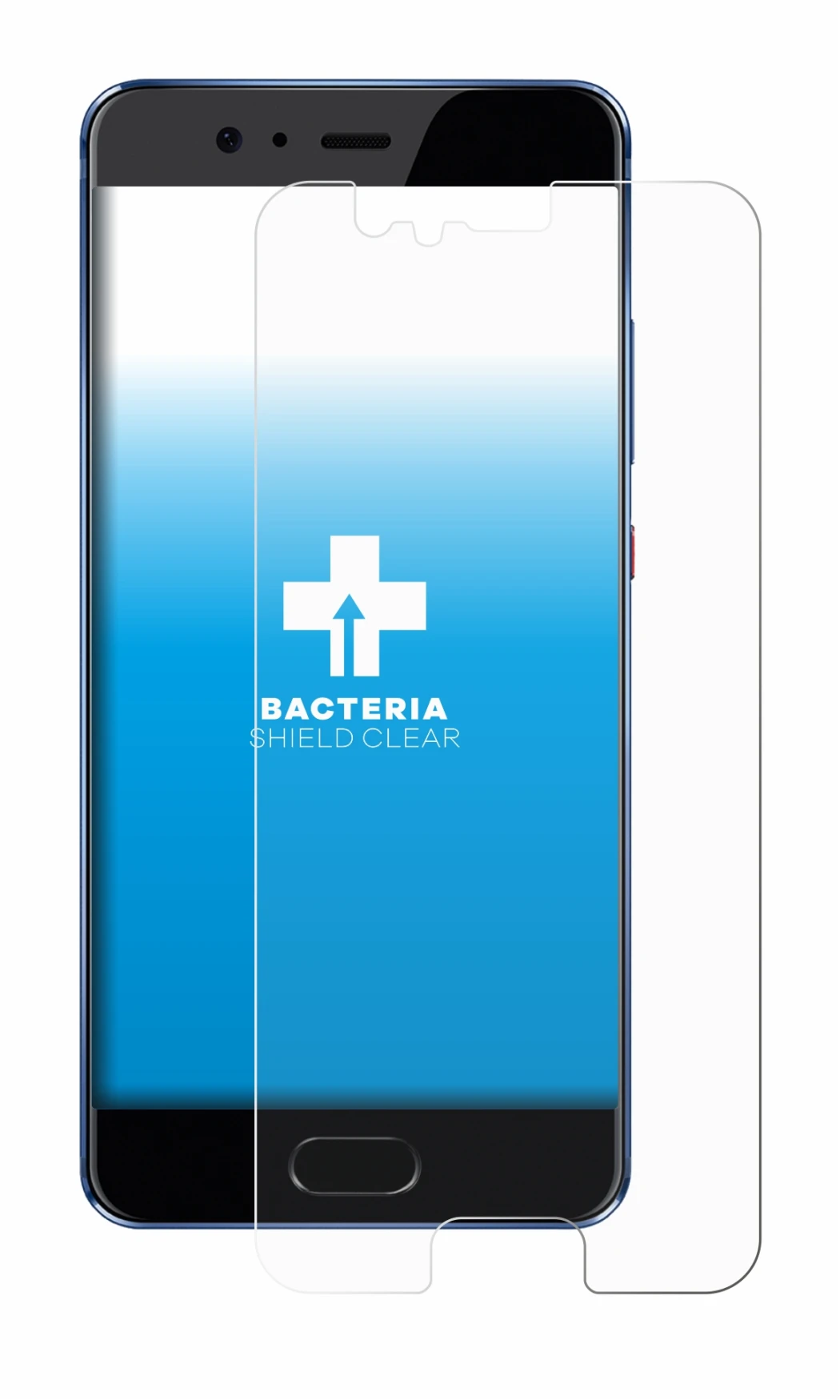 Immagine del dispositivo Huawei P10 con un'ampia varietà di protezioni per lo schermo.