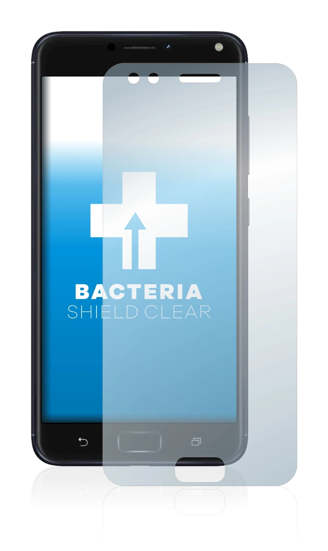Immagine del dispositivo ASUS ZenFone 4 ZE554KL con un'ampia varietà di protezioni per lo schermo.