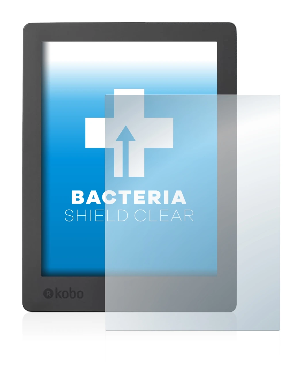 Immagine del dispositivo Kobo Aura H2O Edition 2 con un'ampia varietà di protezioni per lo schermo.