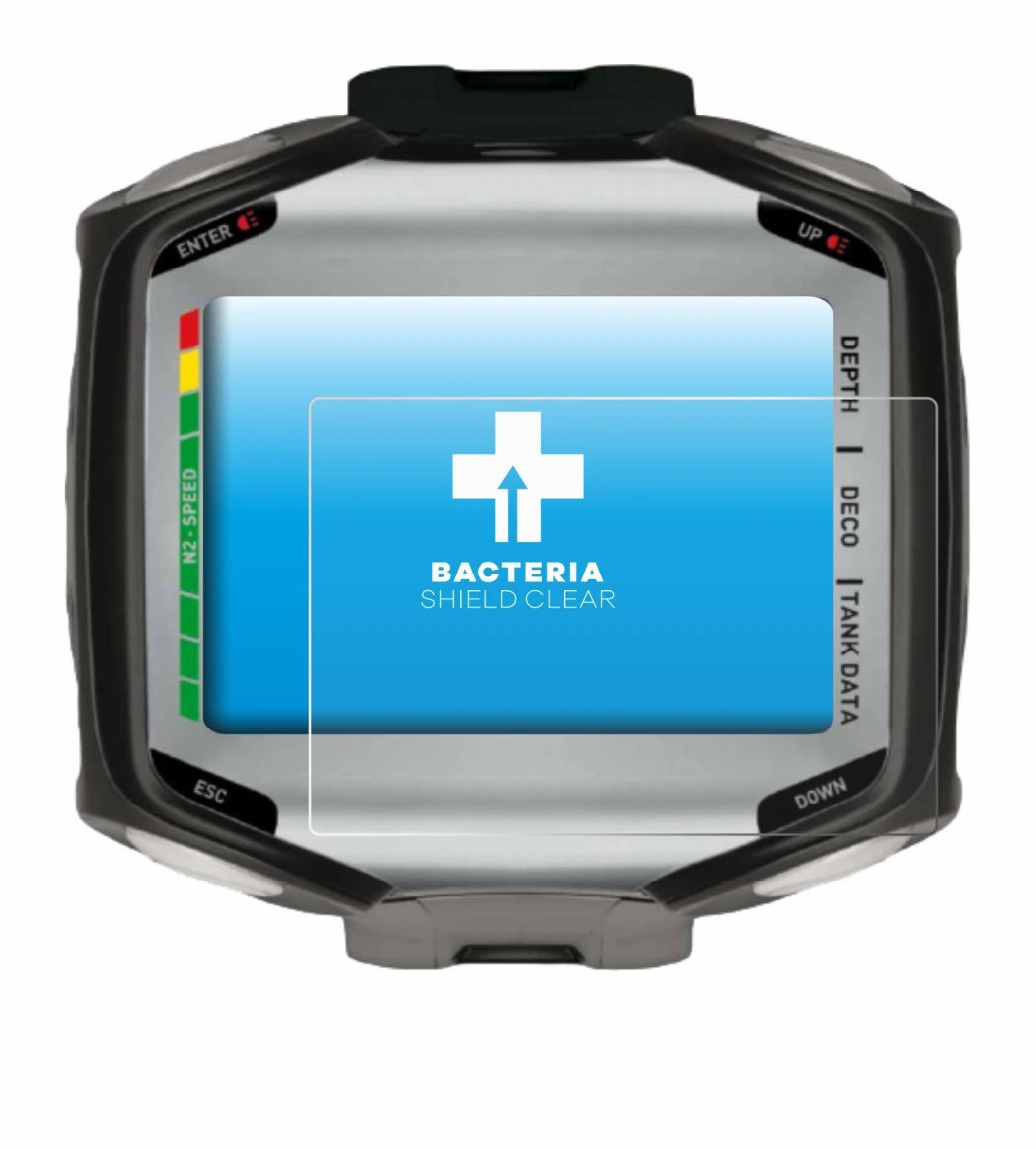 Immagine del dispositivo Mares Quad con un'ampia varietà di protezioni per lo schermo.