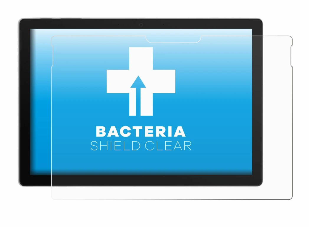 Immagine del dispositivo Microsoft Surface Pro 7 con un'ampia varietà di protezioni per lo schermo.