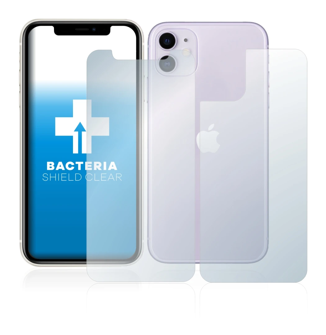 Immagine del dispositivo Apple iPhone 11 (Fronte+Retro) con un'ampia varietà di protezioni per lo schermo.