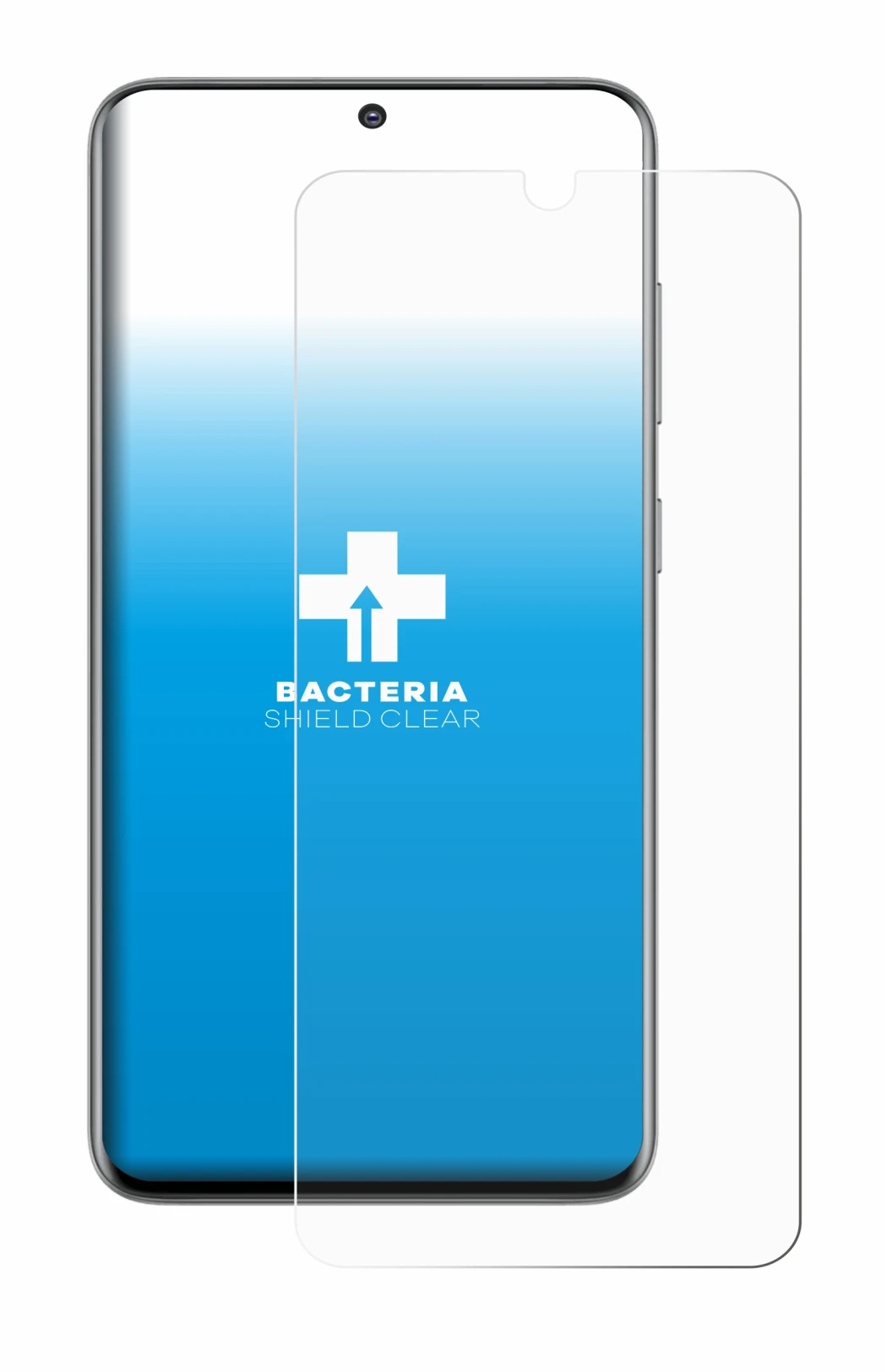 Immagine del dispositivo Samsung Galaxy S20 con un'ampia varietà di protezioni per lo schermo.