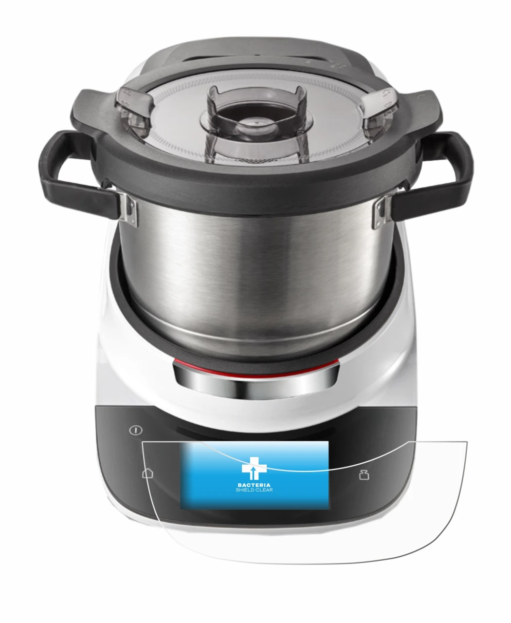 Immagine del dispositivo Bosch Cookit con un'ampia varietà di protezioni per lo schermo.