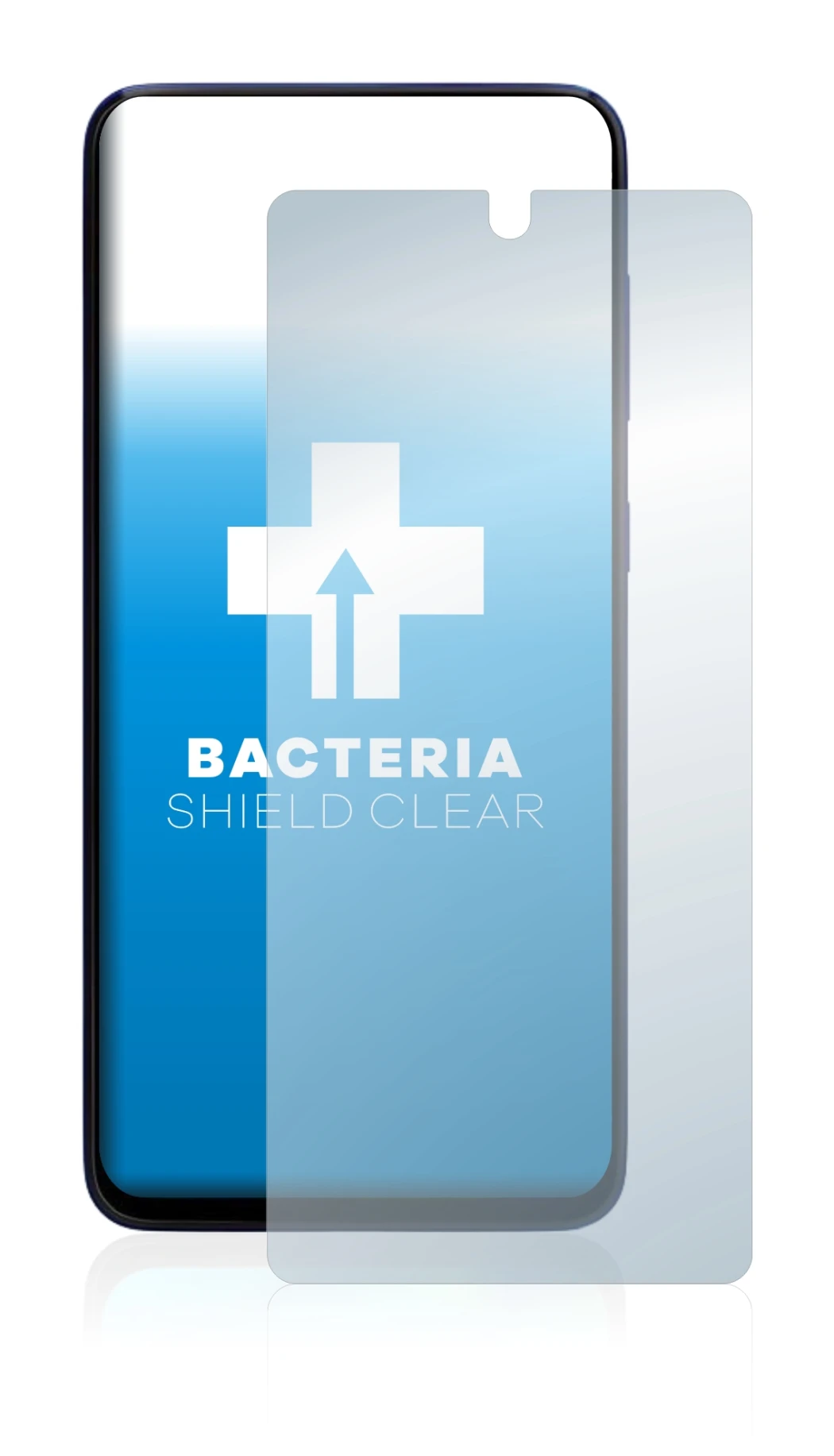 Immagine del dispositivo Samsung Galaxy M51 con un'ampia varietà di protezioni per lo schermo.