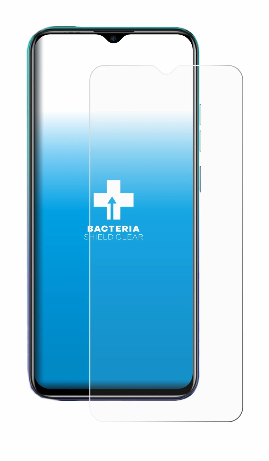 Immagine del dispositivo Ulefone Note 9P con un'ampia varietà di protezioni per lo schermo.
