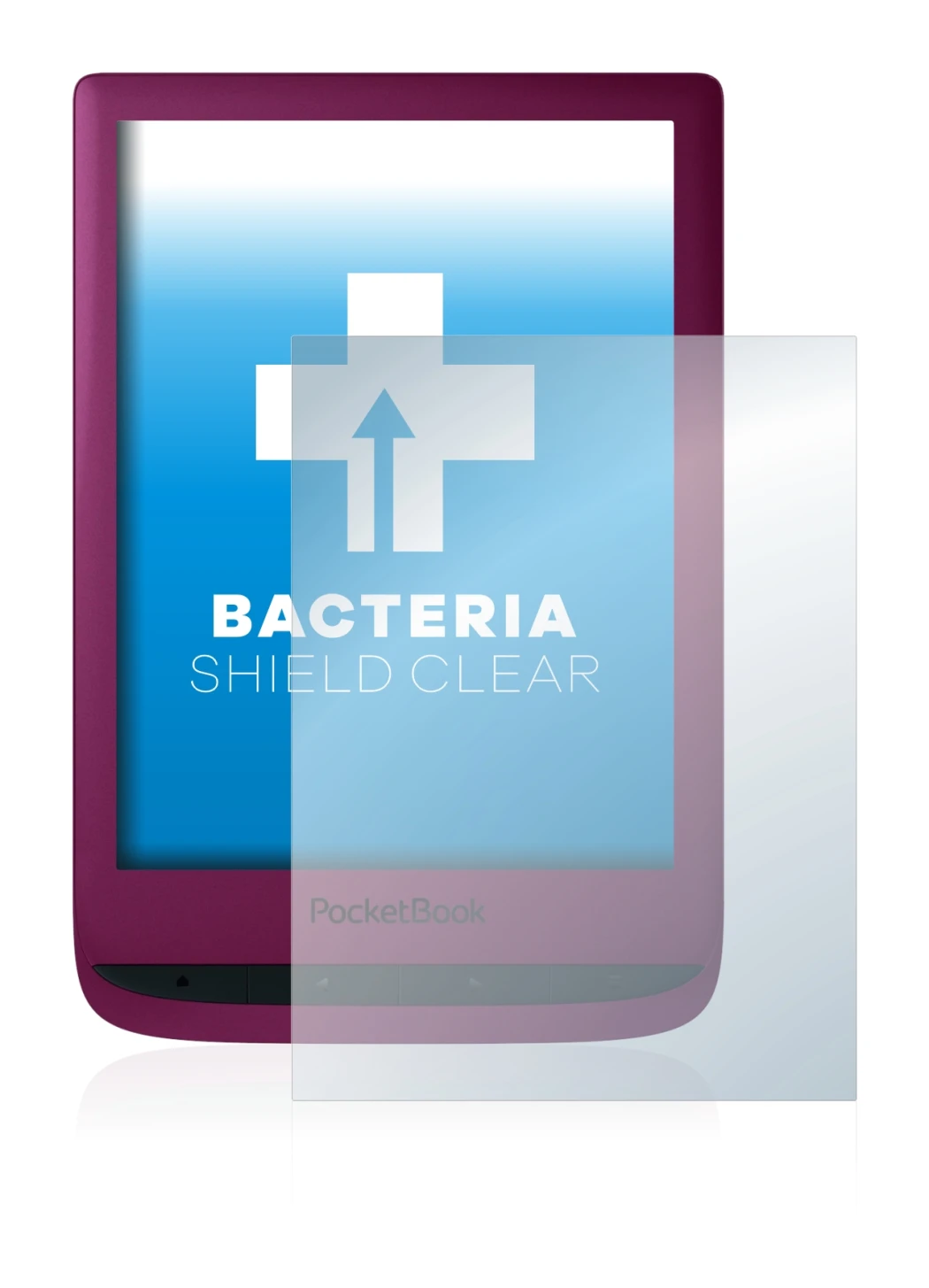 Immagine del dispositivo PocketBook Touch Lux 5 con un'ampia varietà di protezioni per lo schermo.