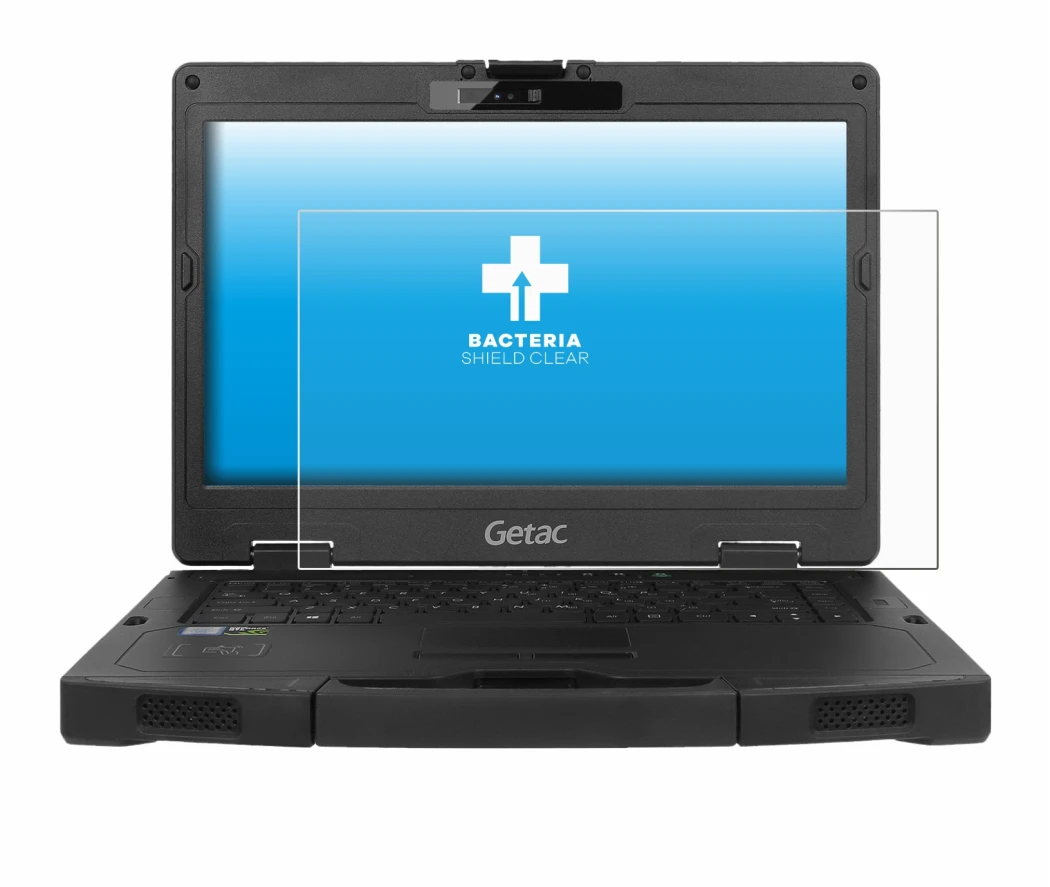Immagine del dispositivo Getac S410 con un'ampia varietà di protezioni per lo schermo.