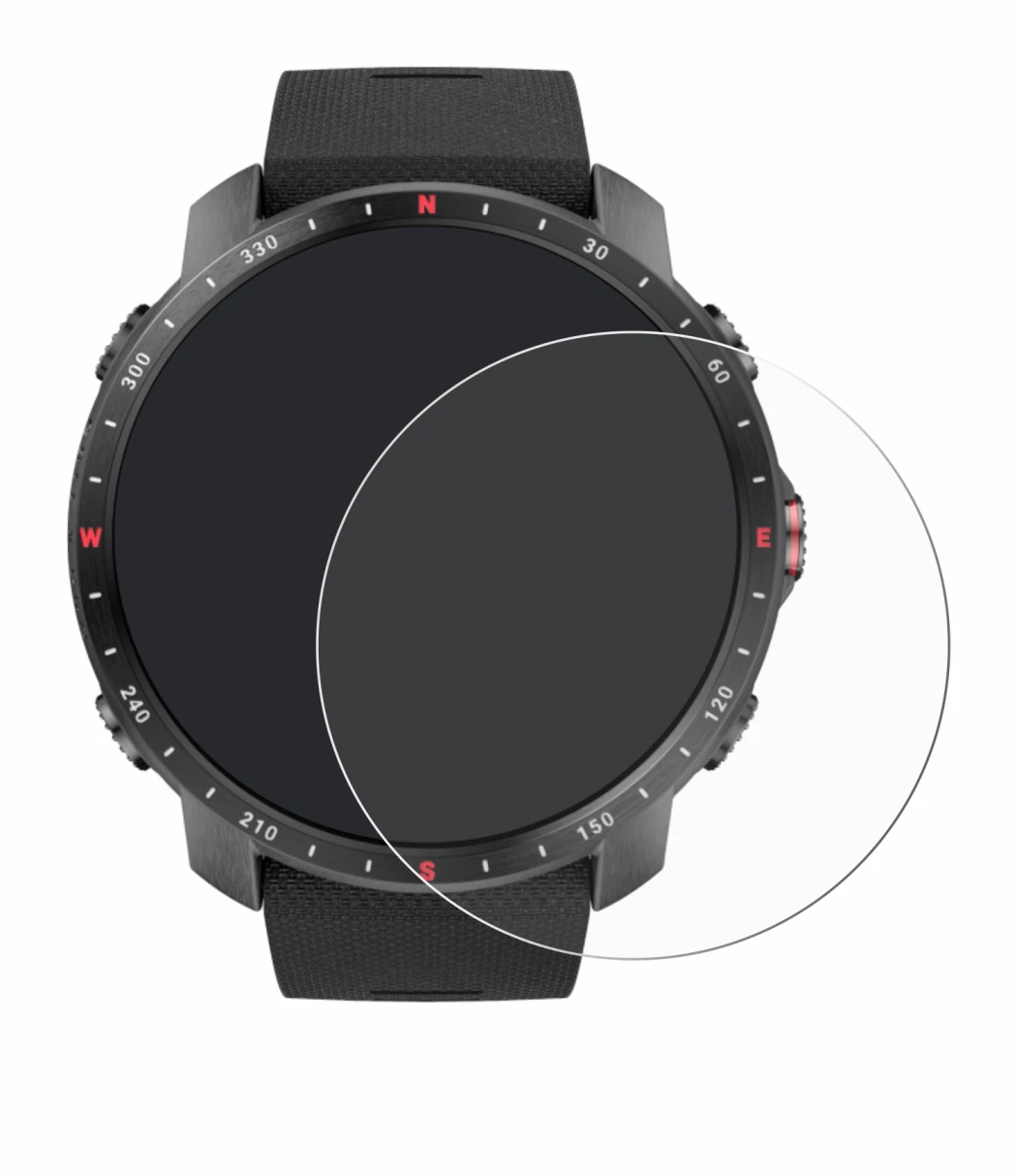 Immagine del dispositivo Polar Grit X Pro con un'ampia varietà di protezioni per lo schermo.