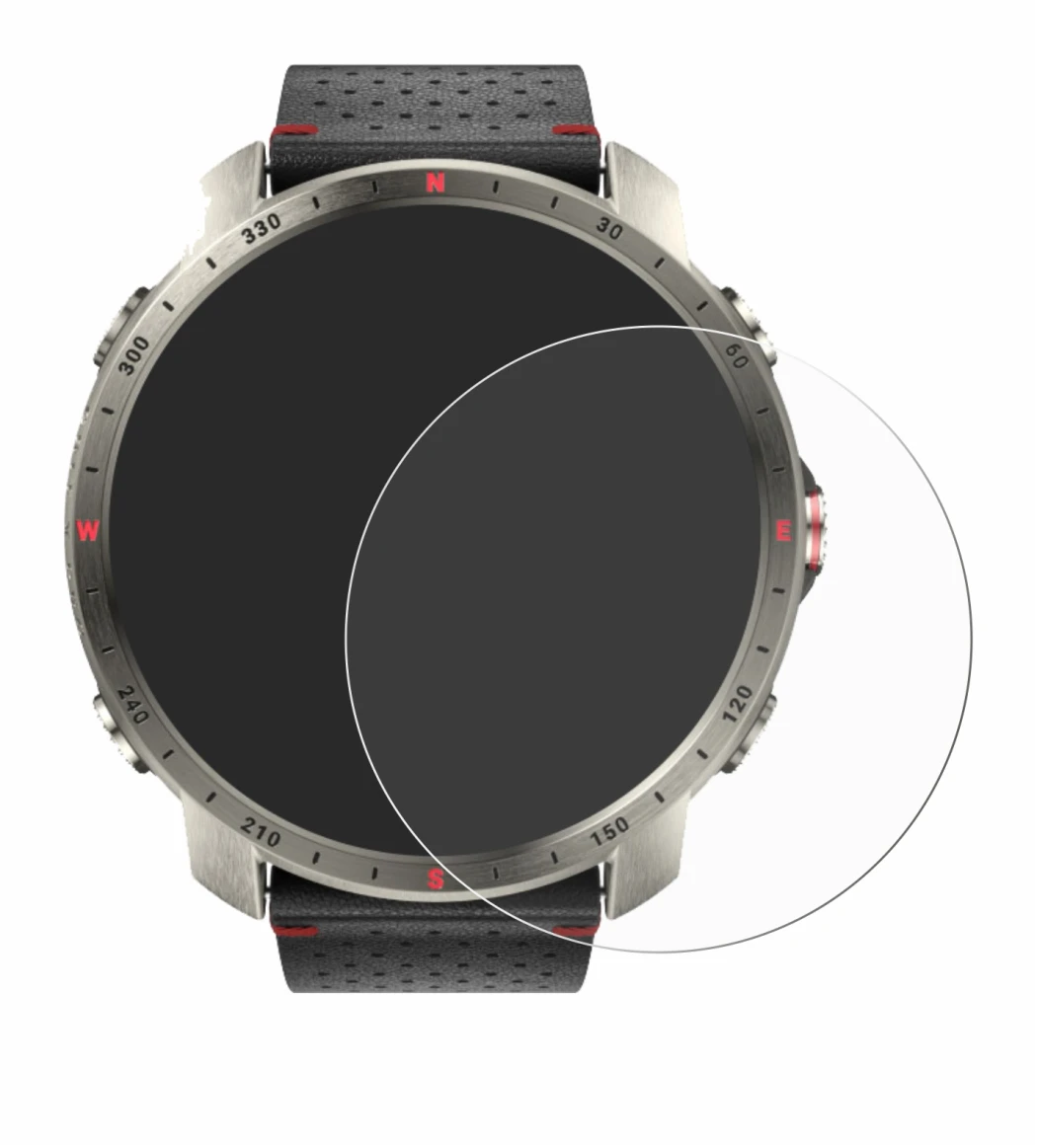 Immagine del dispositivo Polar Grit X Pro Titan con un'ampia varietà di protezioni per lo schermo.