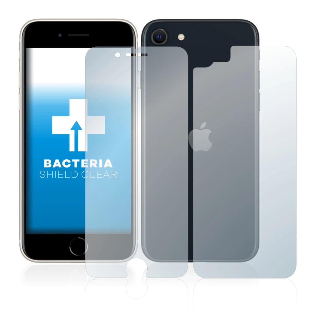 Immagine del dispositivo Apple iPhone SE 3 2022 (Fronte+Retro) con un'ampia varietà di protezioni per lo schermo.