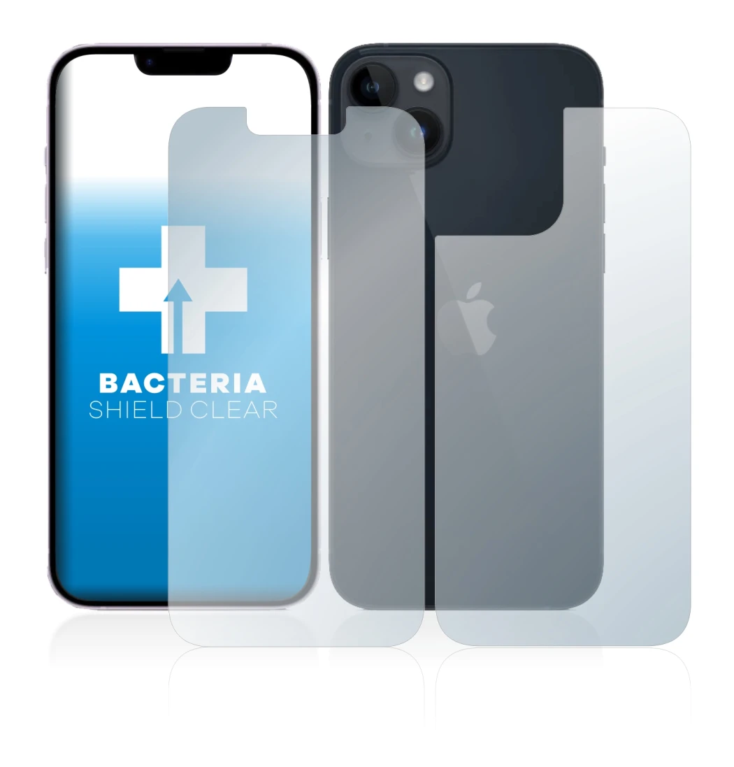 Immagine del dispositivo Apple iPhone 14 (Fronte+Retro) con un'ampia varietà di protezioni per lo schermo.