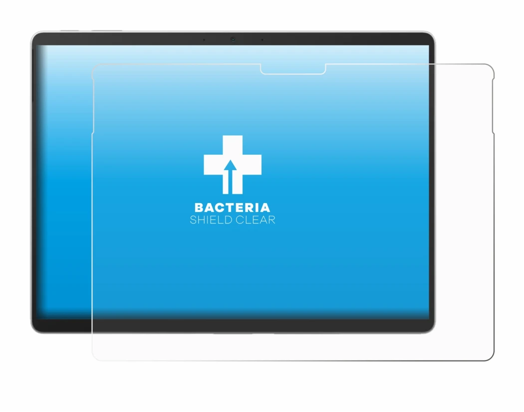 Immagine del dispositivo Microsoft Surface Pro 9 con un'ampia varietà di protezioni per lo schermo.