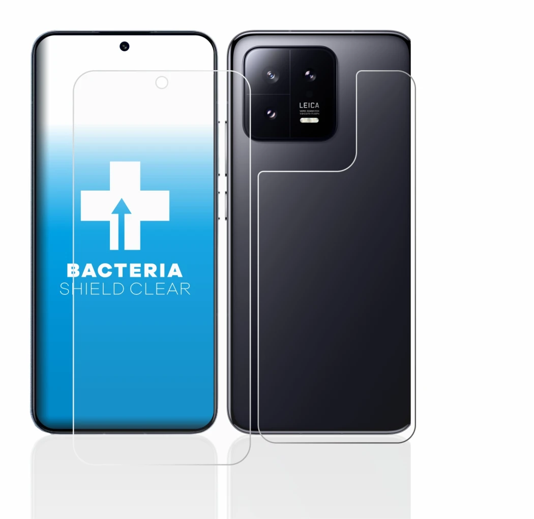 Immagine del dispositivo Xiaomi 13 (Fronte+Retro) con un'ampia varietà di protezioni per lo schermo.