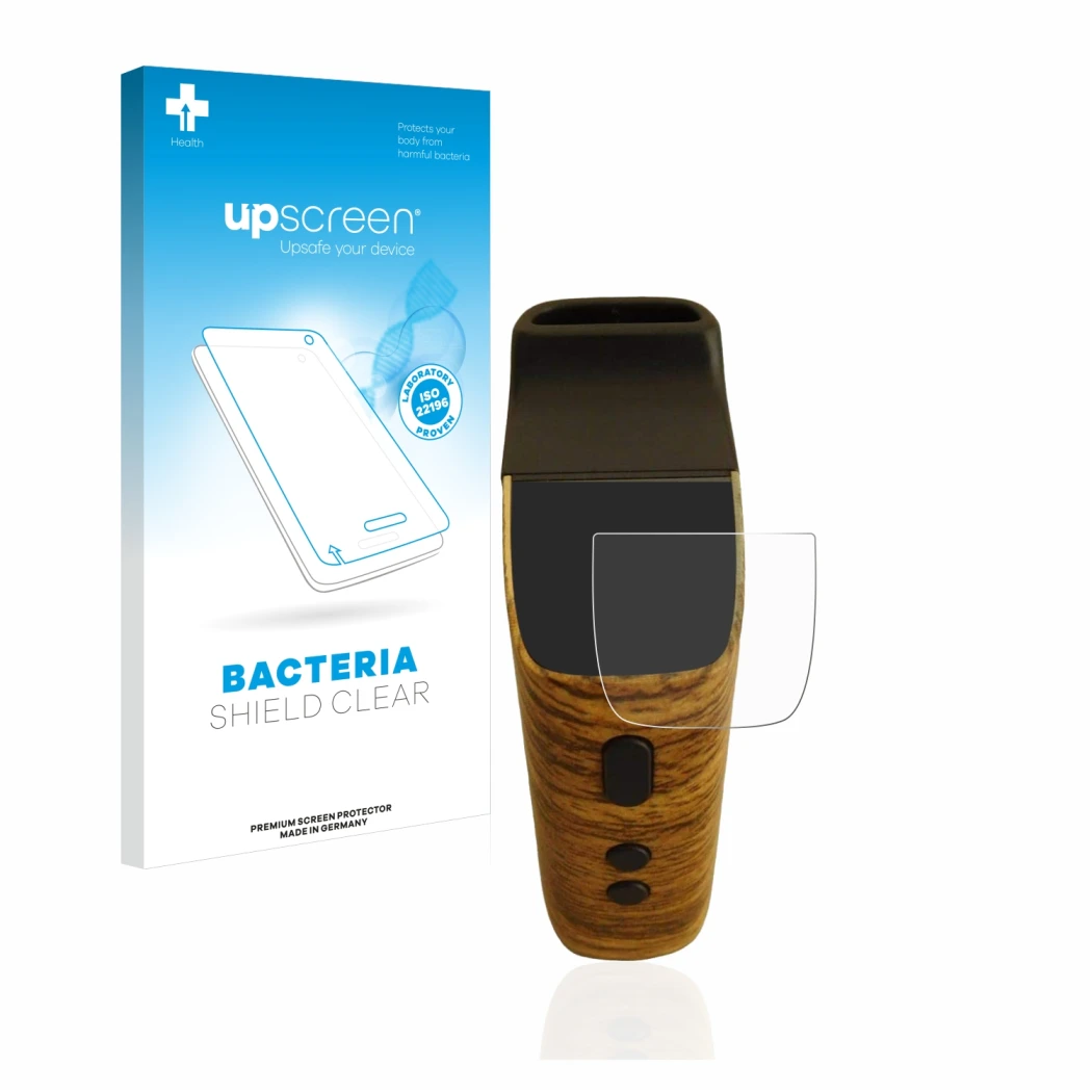 Parte frontale di una confezione del prodotto con il logo del marchio upscreen. Accanto è raffigurato il dispositivo Wolkenkra