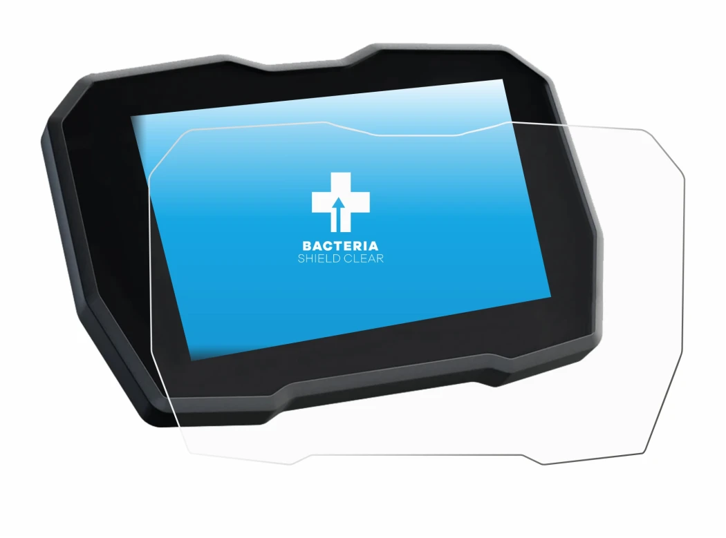 Immagine del dispositivo Ducati Multistrada V4 2021+ con un'ampia varietà di protezioni per lo schermo.