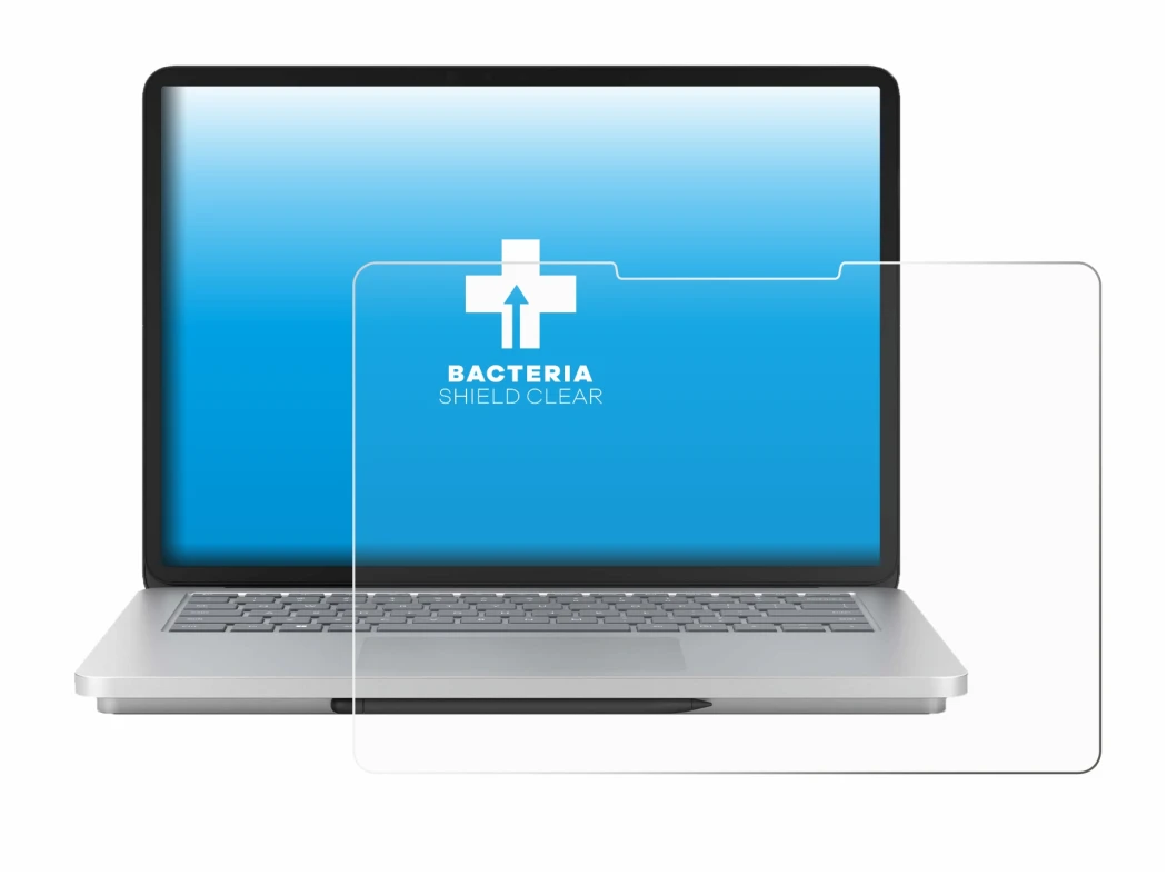 Immagine del dispositivo Microsoft Surface Laptop Studio 2 con un'ampia varietà di protezioni per lo schermo.