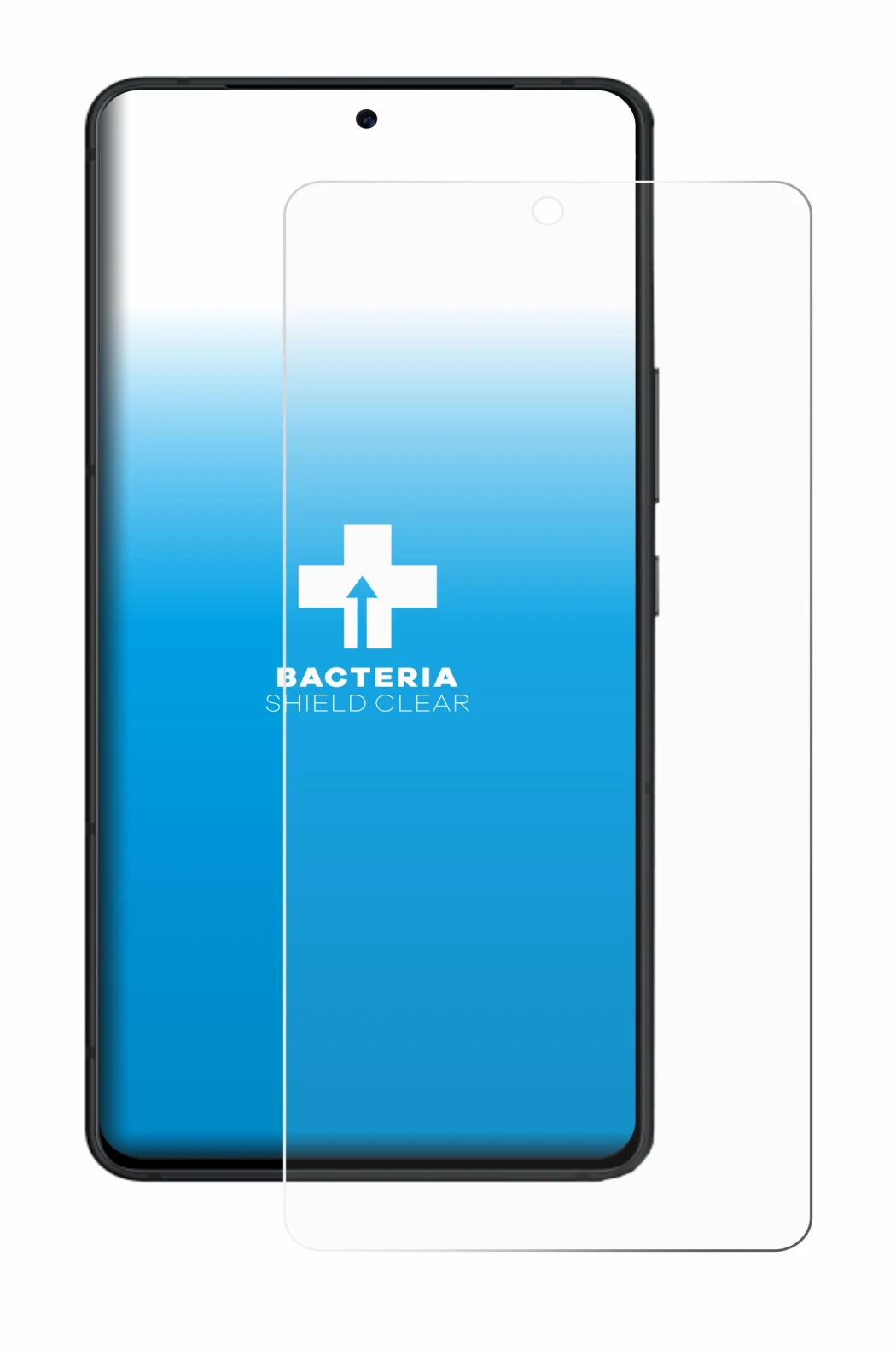 Immagine del dispositivo ASUS ROG Phone 8 Pro con un'ampia varietà di protezioni per lo schermo.