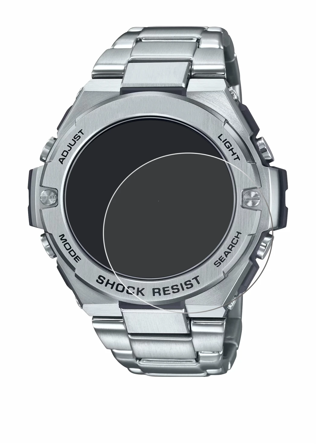 Immagine del dispositivo Casio G-Shock GST-B500D-1A con un'ampia varietà di protezioni per lo schermo.