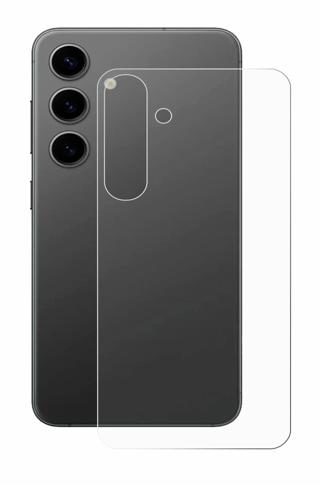 Immagine del dispositivo Samsung Galaxy S24 Plus (Posteriore) con un'ampia varietà di protezioni per lo schermo.