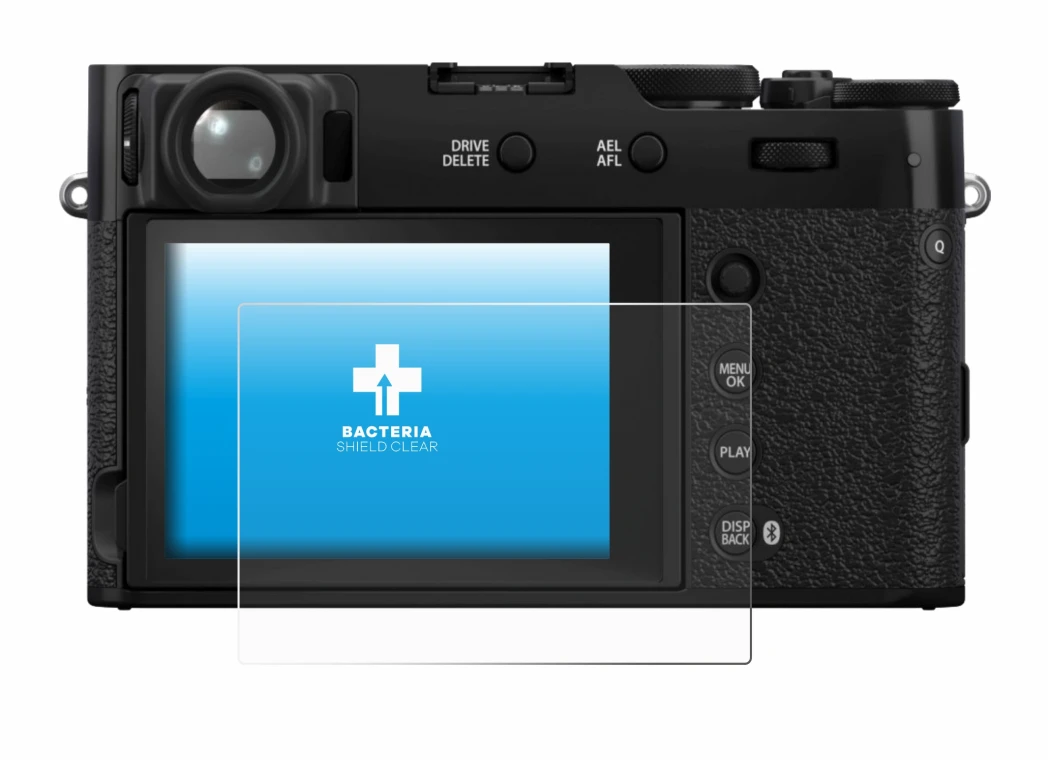 Immagine del dispositivo Fujifilm X100VI con un'ampia varietà di protezioni per lo schermo.