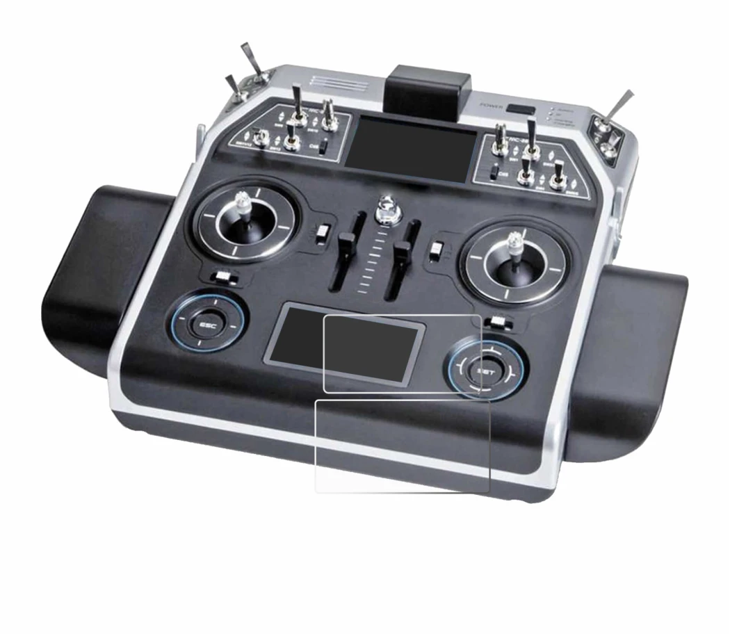 Immagine del dispositivo Graupner MC-28 con un'ampia varietà di protezioni per lo schermo.