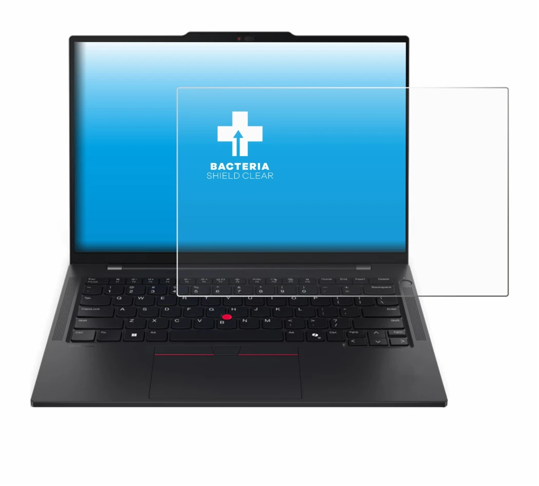 Immagine del dispositivo Lenovo ThinkPad T14s Gen 6 con un'ampia varietà di protezioni per lo schermo.