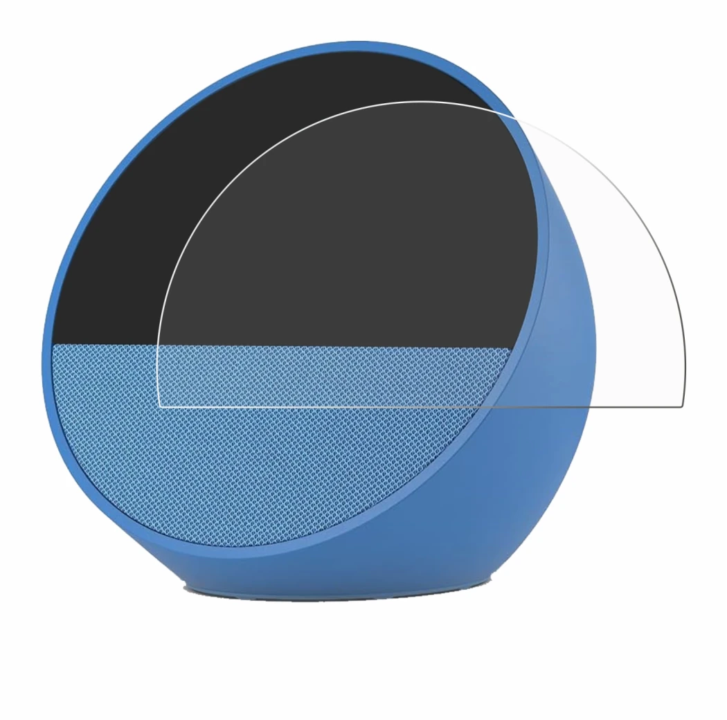 Immagine del dispositivo Amazon Echo Spot 2024 con un'ampia varietà di protezioni per lo schermo.