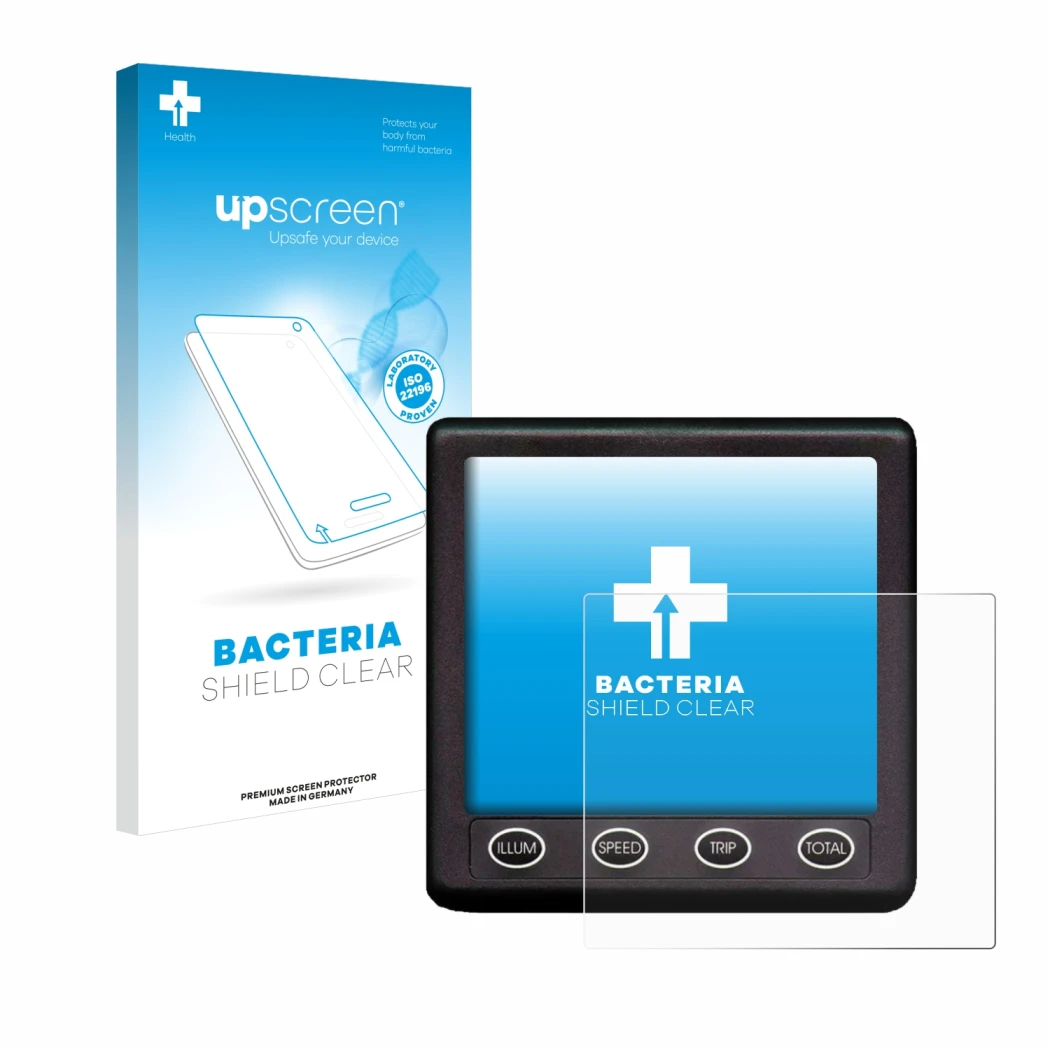 Parte frontale di una confezione del prodotto con il logo del marchio upscreen. Accanto è raffigurato il dispositivo Nasa Mari