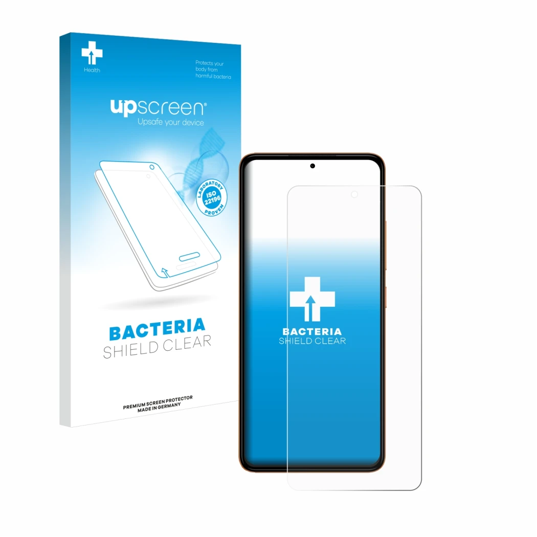 Parte frontale di una confezione del prodotto con il logo del marchio upscreen. Accanto è raffigurato il dispositivo HMD Pulse
